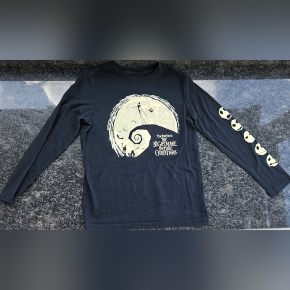 Tim Burton's The Nightmare Before Christmas Boys Glow In The Dark Shirt (MD - 8) - Picture 1 of 4